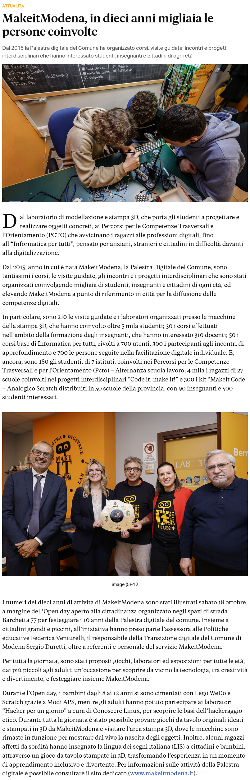 SCREEN GIORNALE OPEN DAY
